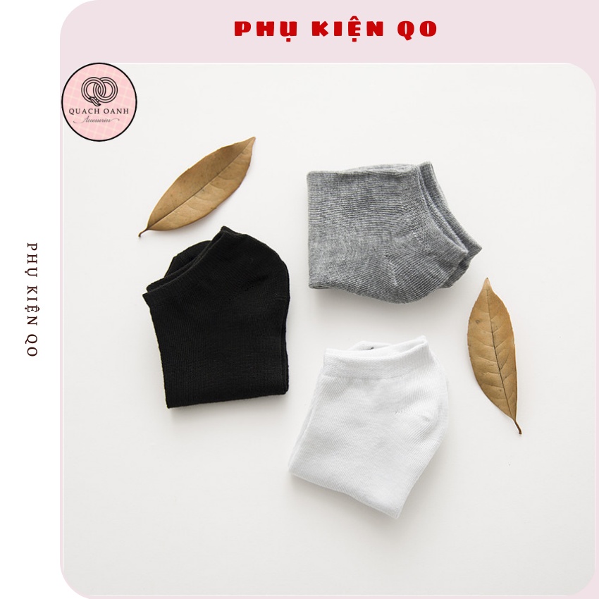Combo Tất vớ cổ ngắn trơn thấm hút mồ hôi tốt - TT14