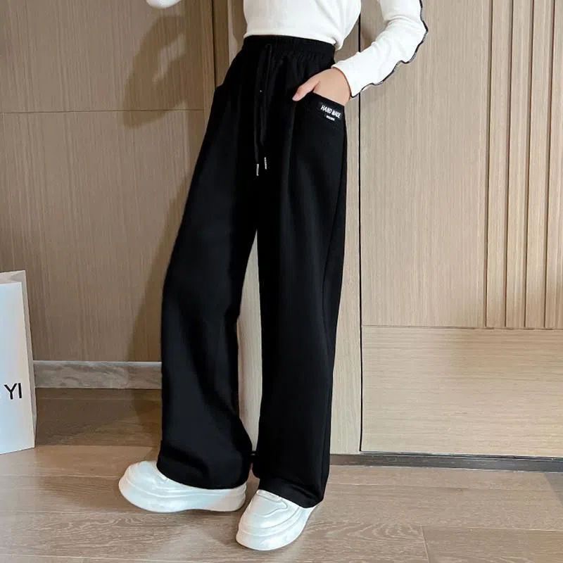 Quần Dài Thể Thao Ống Rộng Phong Cách Mới 2022 Cho Bé Gái