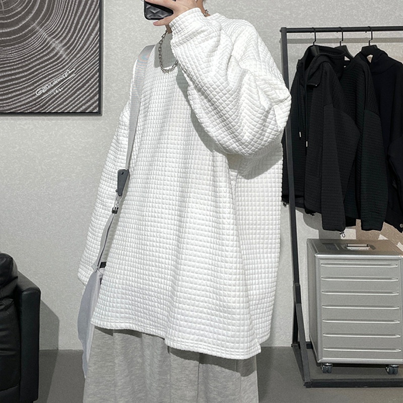 Áo nỉ dáng rộng màu trơn phong cách Hàn Quốc thời trang xuân thu cho nam