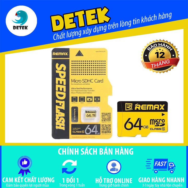 Thẻ nhớ MicroSD Remax 64Gb Class 10