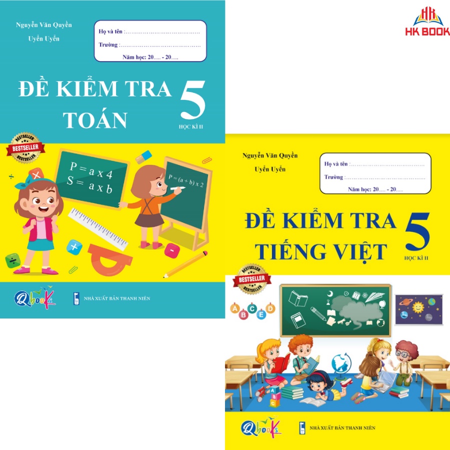 Sách - Combo Đề Kiểm Tra Toán và Tiếng Việt lớp 5 - Học Kì  (2 cuốn)