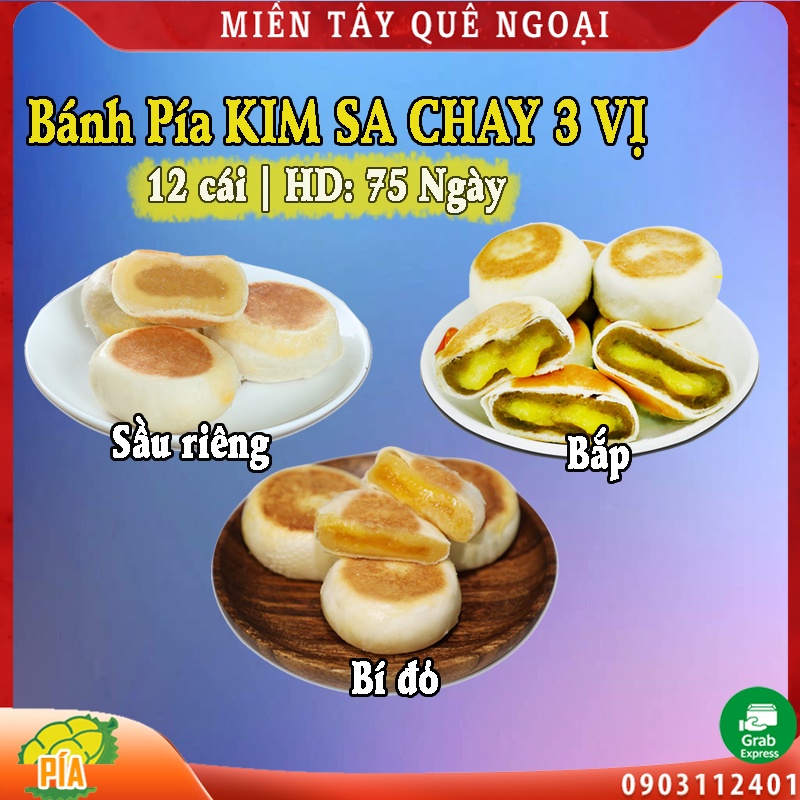 Bánh pía Chay 3 vị- Tân Huê Viê -Combo 12 bịch - Giá lẻ như giá sỉ - Phục vụ các tin đồ Sầu riêng ăn chay
