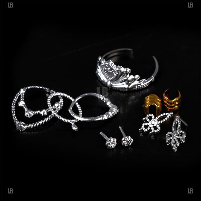 Set 10 Vòng Tay / Vòng Cổ / Dây Chuyền Hình Vương Miện Bằng Nhựa Màu Bạc Cho Búp Bê 10