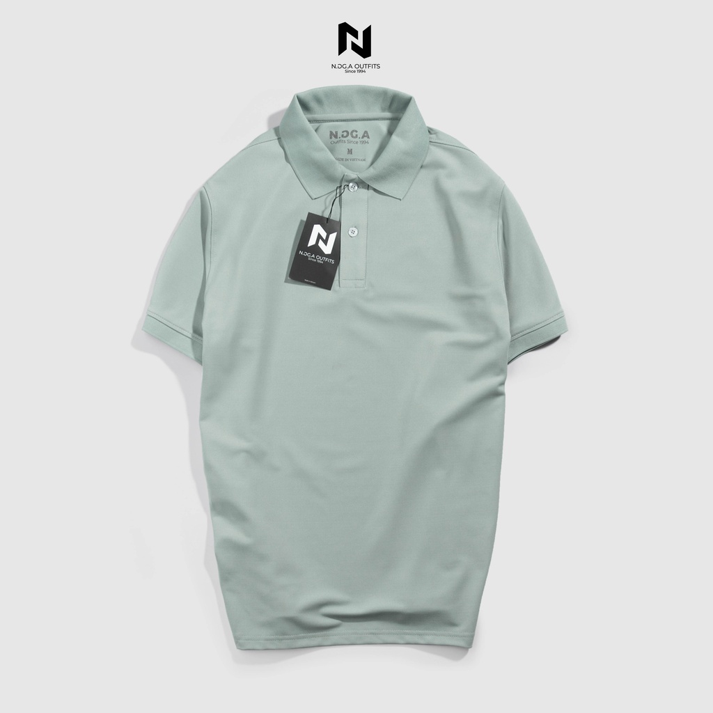 Áo Polo Nam Màu Xám Lợt Basic N.GG.A Chất Cotton