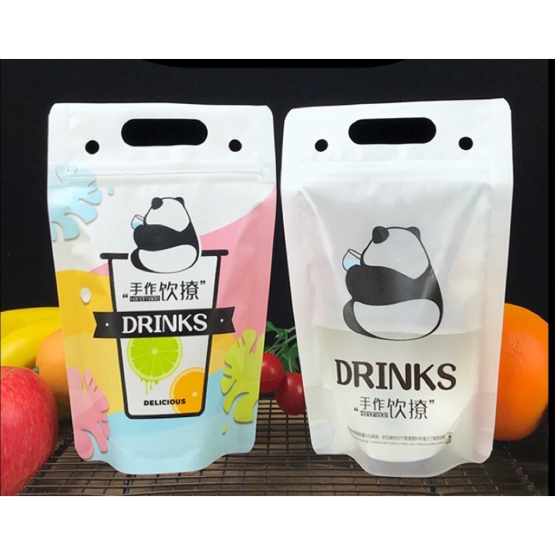50 túi zip đựng trà sữa, trà chanh, nước ép dung tích 500ml