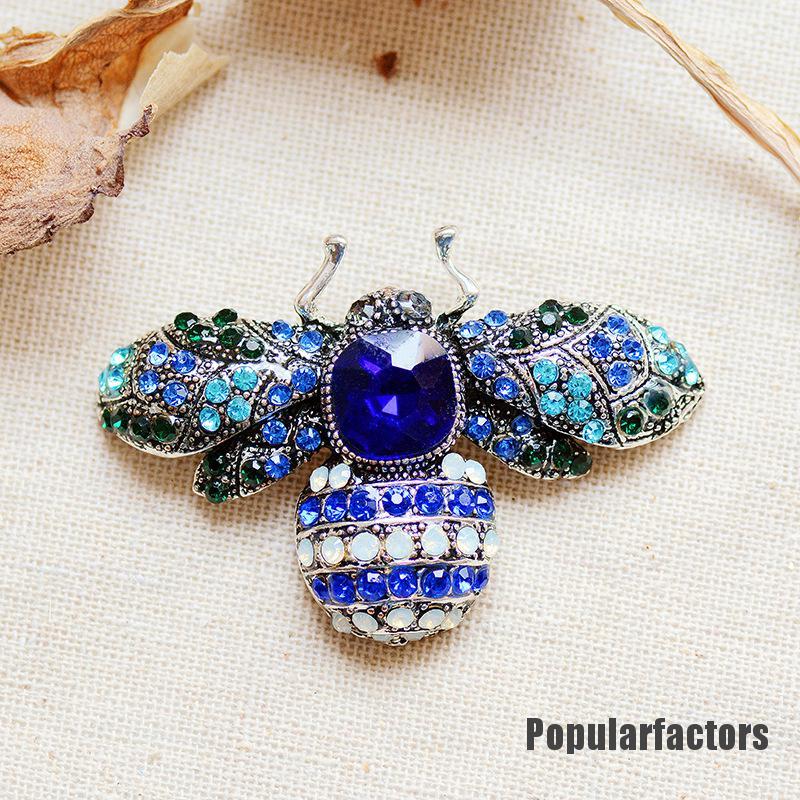 Ghim Cài Áo Hình Côn Trùng Đính Đá Nhân Tạo Thời Trang