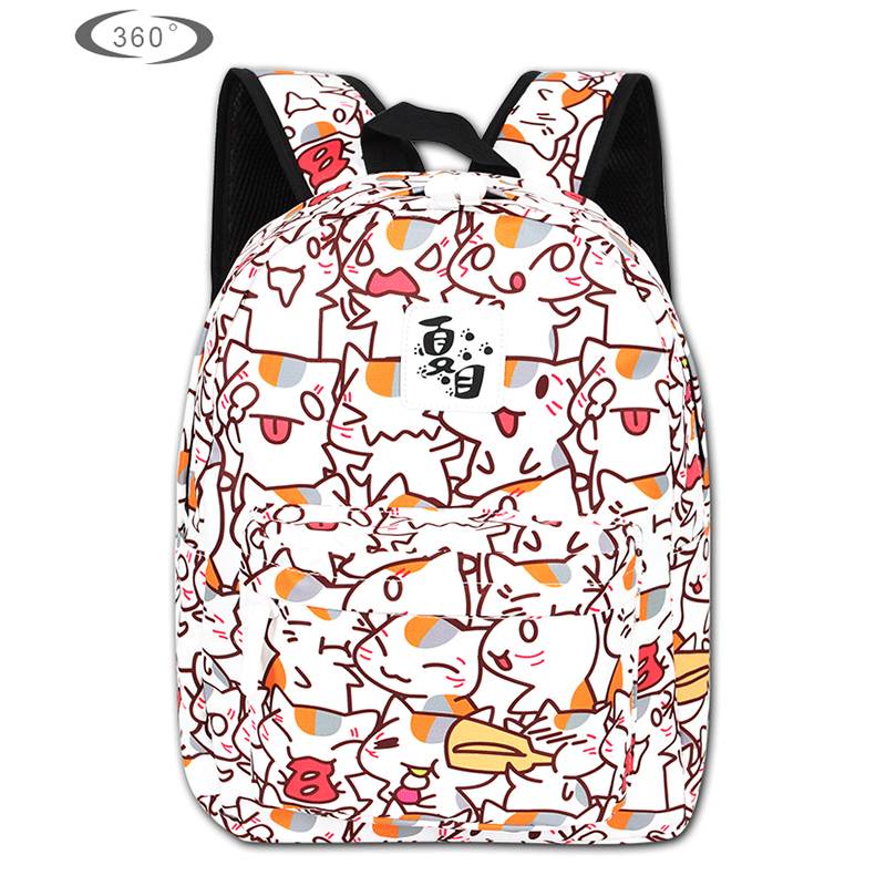 Ba Lô Đi Học In Hình Anime Totoro Neko Atsume Madara Attack on Titan Tokyo Ghoul