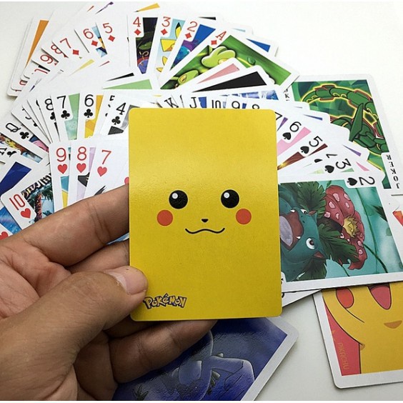 Bộ bài tây Pokemon Ocàng mua càng rẻ 54 lá 54 hình ngẫu nhiên khác nhau rất đẹp và xink xắn