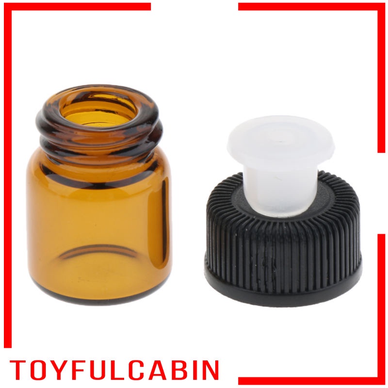 Set 100 lọ thủy tinh đựng tinh dầu 1ml giảm độ nồng độ kèm ốc vít