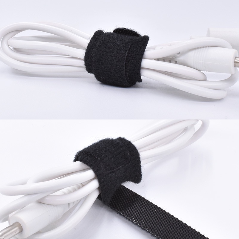 Dây Dán Velcro 2 Mặt Đa Năng  - Dài 15cm, 10 chiếc/set - Buộc Gọn Dây Cáp Sạc Điện Thoại, Máy Tính, Tai Nghe