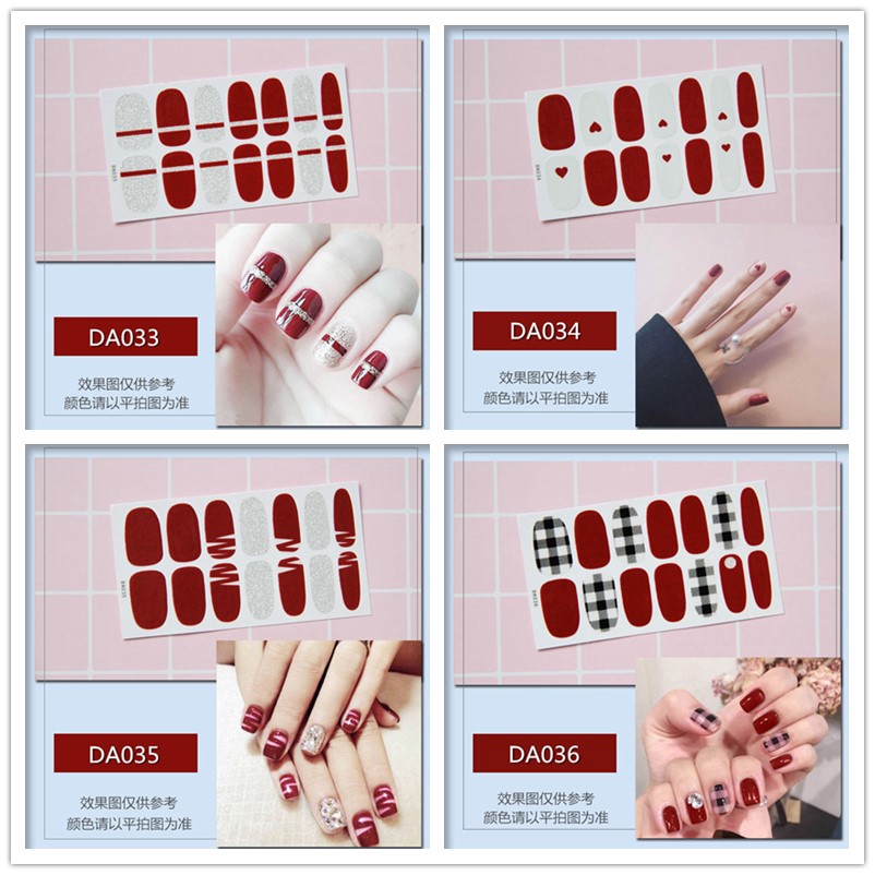 Bộ 14 sticker dán móng tay trang trí không thấm nước kiểu dáng thời trang | BigBuy360 - bigbuy360.vn