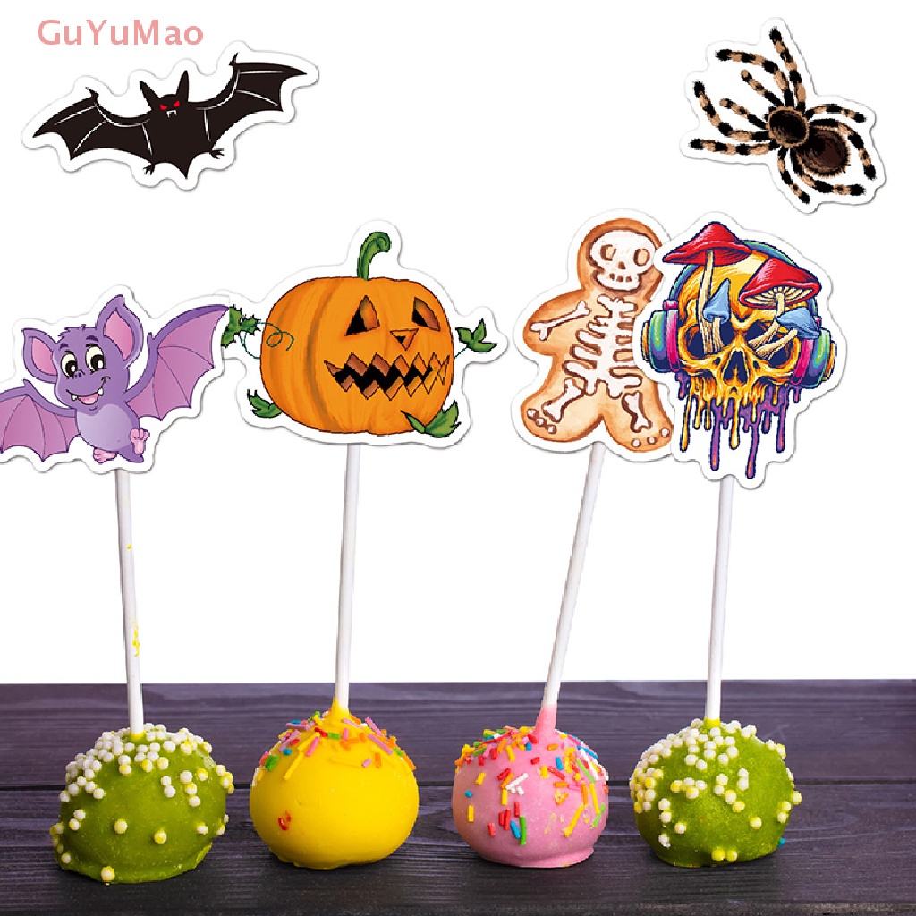 Set 50 Miếng Dán Graffiti Hình Bí Ngô Halloween Trang Trí Laptop / Ván Trượt / Guitar