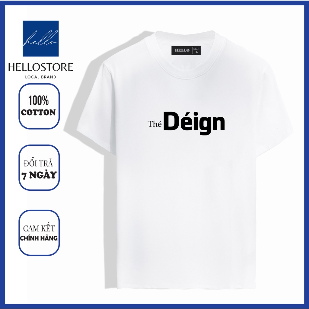 Áo thun nữ nam form rộng Hello, Áo phông nữ nam tay lỡ unisex in chữ Deign ATL028 thiết kế trẻ trung năng động
