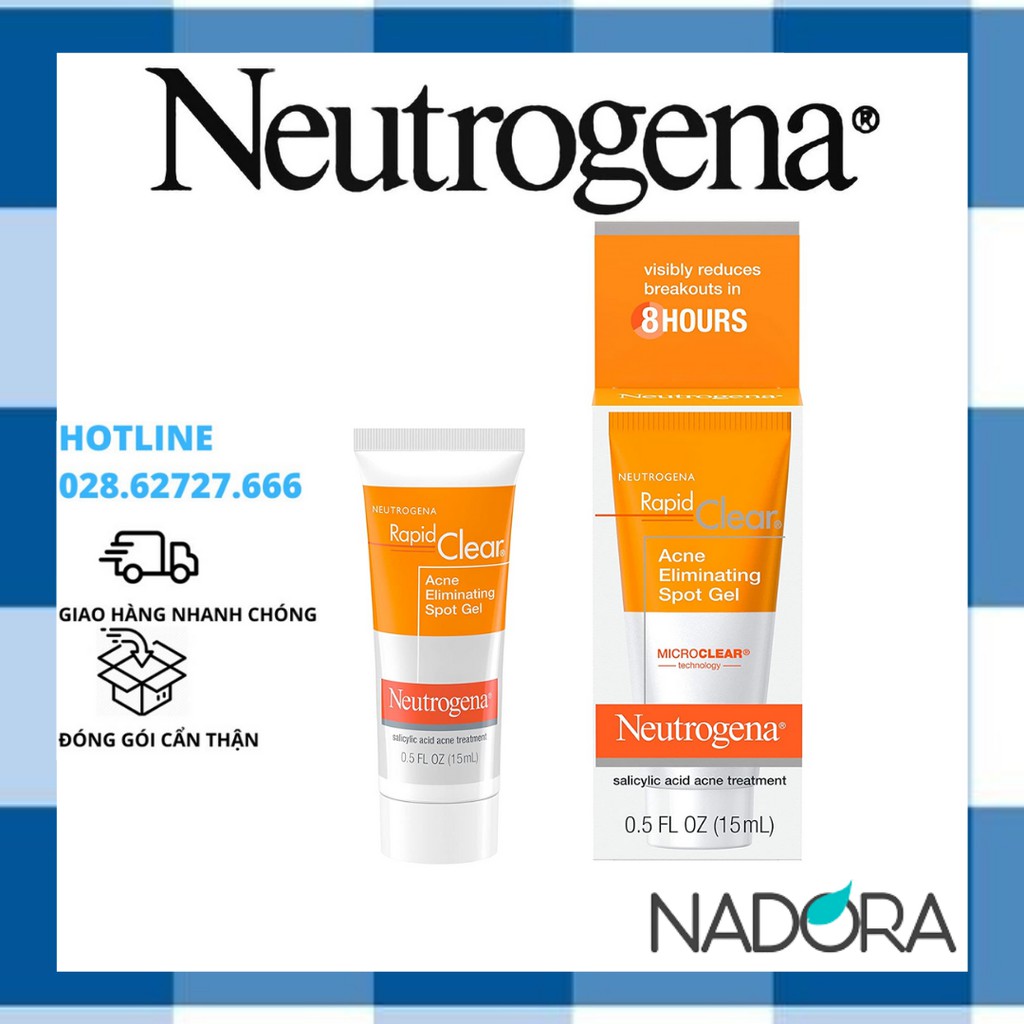 Gel Trị mụn Neutrogena Rapid Clear Acne Eliminating Spot Gel - (15ml)