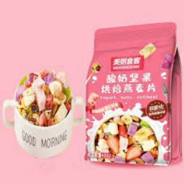 Ngũ Cốc Sữa Chua Yougurt Fruit Oatmeal Đài Loan 💝FREESHIP💝 Ngũ Cốc Sữa Chua Trái Cây Mix Hạt Hoa Quả 400g - 500gr HCM | BigBuy360 - bigbuy360.vn