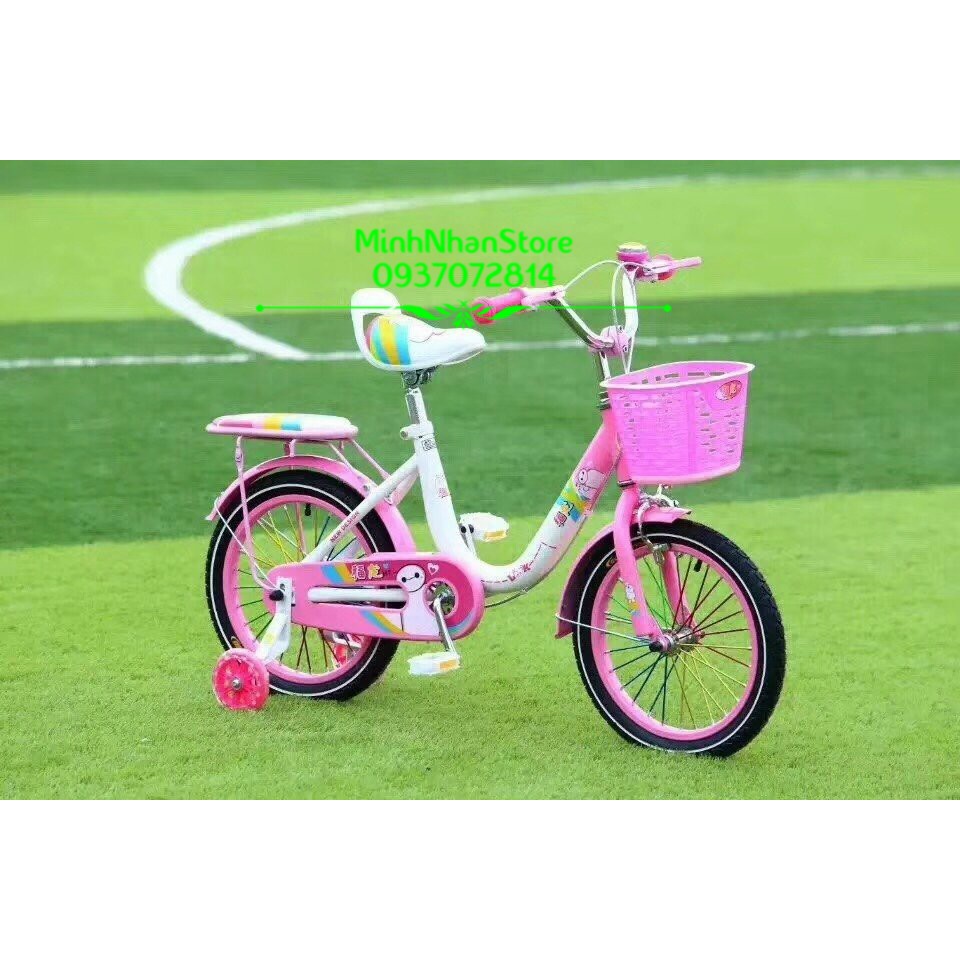 XE ĐẠP BÉ GÁI FULONG CAO CẤP THIÊN NGA VỎ TRẮNG HỒNG