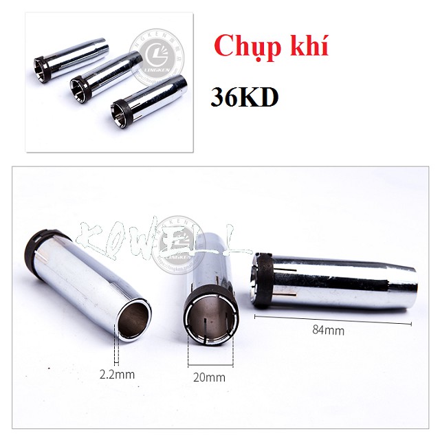 Chụp khí dây hàn mig 15ak - 200A - 24KD - 350A - 500A - 36KD