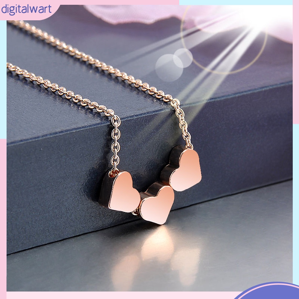 Dây chuyền mặt 3 trái tim độc đáo cá tính dễ thương dành cho nữ