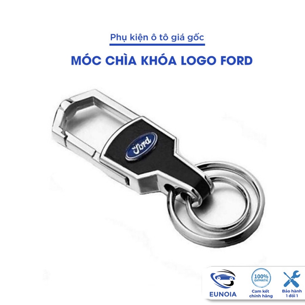 Móc khóa da cao cấp logo hãng Ford ranger ecosport escape wildtrak everest