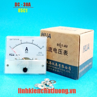 Ampe kế cơ dc 30a 85c1 đo dòng 0-30a chính hãng hua