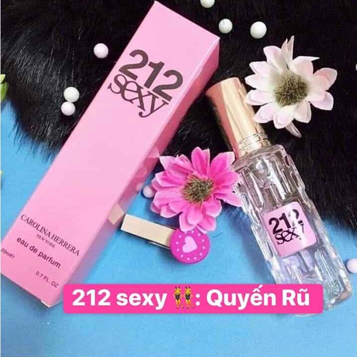 Nước hoa mini 212 nữ chai 20ml dạng xịt- mẫu 4d- Mùi 212 sexy women