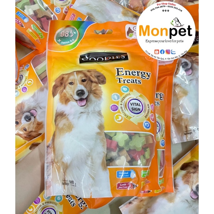 BÁNH THƯỞNG GOODIES HÌNH HOA BỔ SUNG CANXI CHĂM SÓC RĂNG THƠM MIỆNG CHO CHÓ 500G