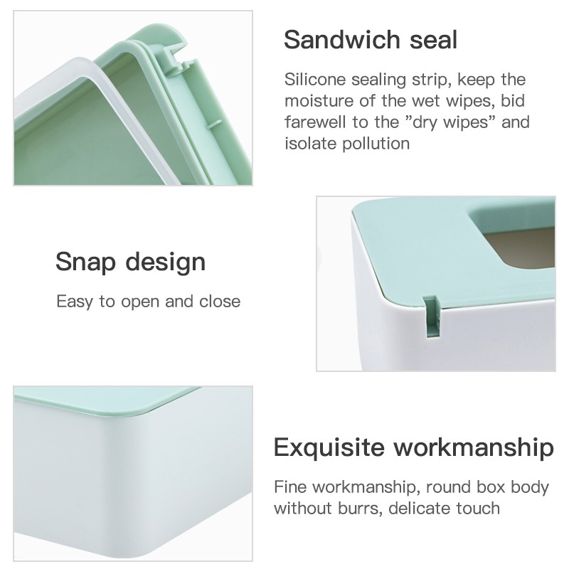 Hộp Đựng Khăn Giấy/Mặt Nạ/Găng Tay Dạng Ngăn Kéo Chống Bụi Đa Năng Dùng Một Lần