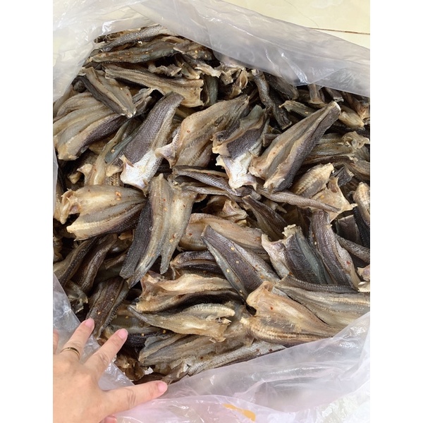 1kg khô cá lóc cửng nguyên con phơi 4 nắng