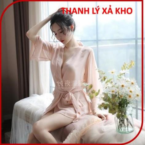 Áo choàng ngủ kimino, Áo choàng đi biển voan cát siêu sexy [ Code: ACVT005 ] đầm ngủ cosplay sexy thắt đai gợi cảm | BigBuy360 - bigbuy360.vn