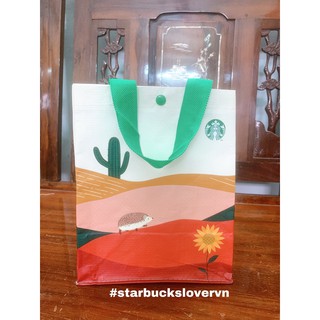 |chính hãng| túi starbucks vải lanh tò he