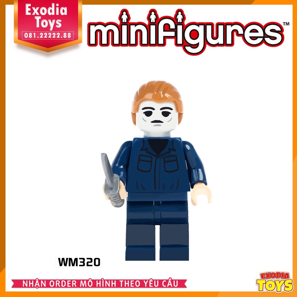 Xếp hình minifigure phim kinh dị Jason Voorhees, Ghostface, Feddy - Đồ Chơi Lắp Ghép Sáng Tạo - WM6003