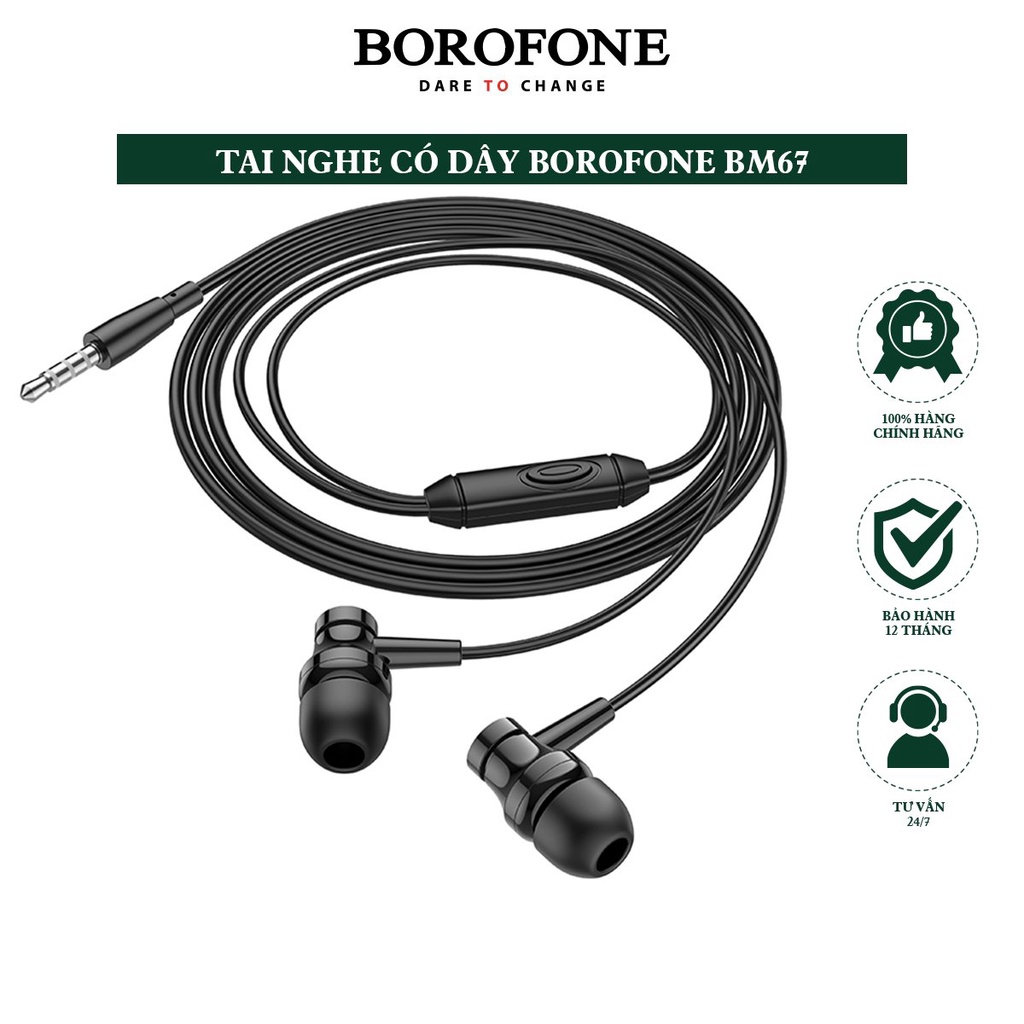 TAI DÂY BOROFNE BM67 GIẮC TRÒN 3.5MM