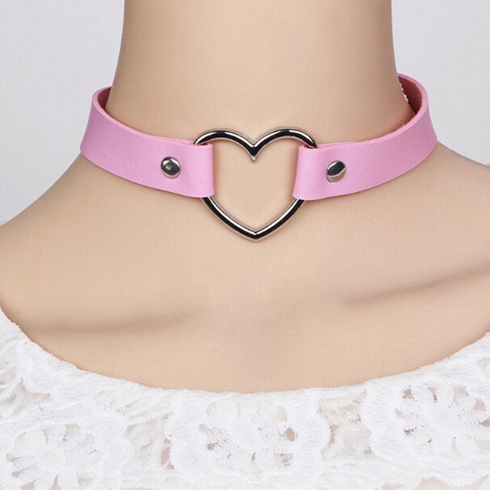 Vòng Cổ Choker Mặt Trái Tim Phong Cách Harajuku Punk