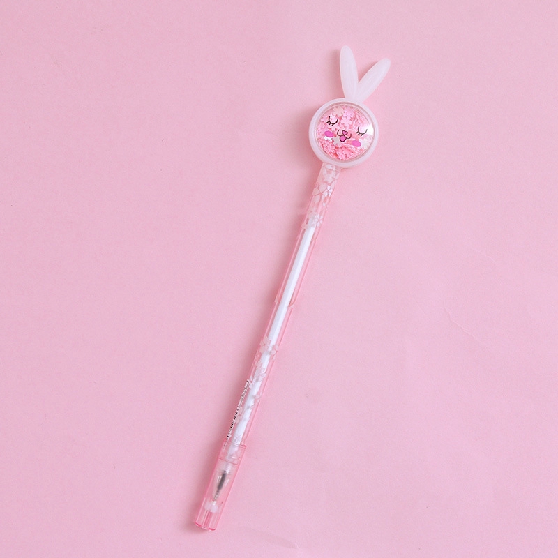 Bút Mực Phối Tai Thỏ Hươu Và Kim Sa Đáng Yêu