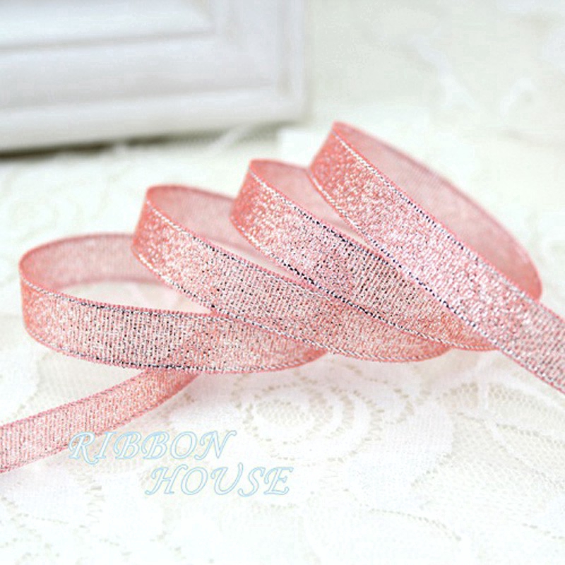 Cuộn dây ruy băng ánh kim dài 25 thước chiều rộng 3/8 Inch  dùng trang trí tiệc