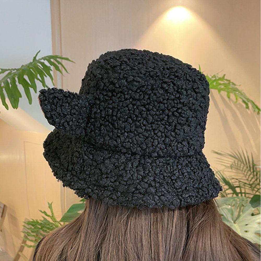 Nón Tai Bèo Chống Nắng Phủ Lông Giữ Ấm Thanh Lịch Cho Nữ