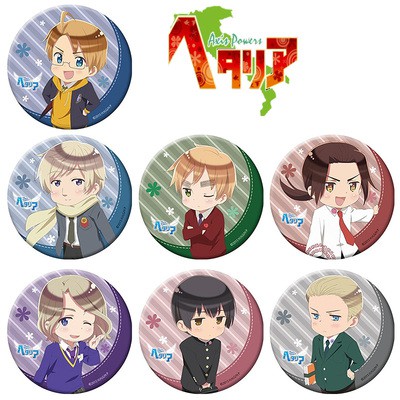 Combo 7 huy hiệu cài áo IN HÌNH Hetalia: Axis Powers ver hoa tuyết anime chibi dễ thương tiện lợi