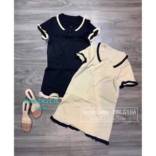 G17. 5119. ĐẦM LEN CỔ BẺ VIỀN