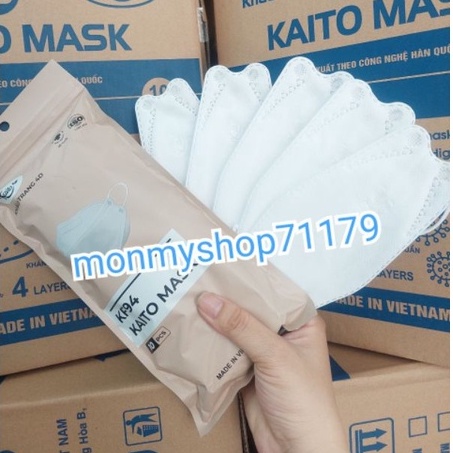 Thùng 300 cái khẩu trang 4 lớp KF94 KAITO MASK 4D chống bụi mịn và kháng khuẩn cao cấp dệt tiêu theo tiêu chuẩn hàn quốc