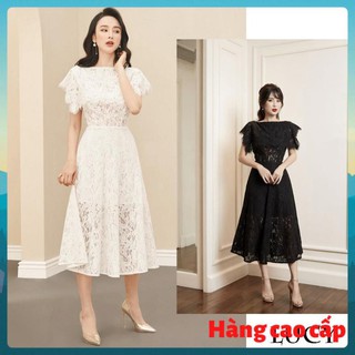 Đầm dự tiệc phối bèo ren dáng dài sang trọng