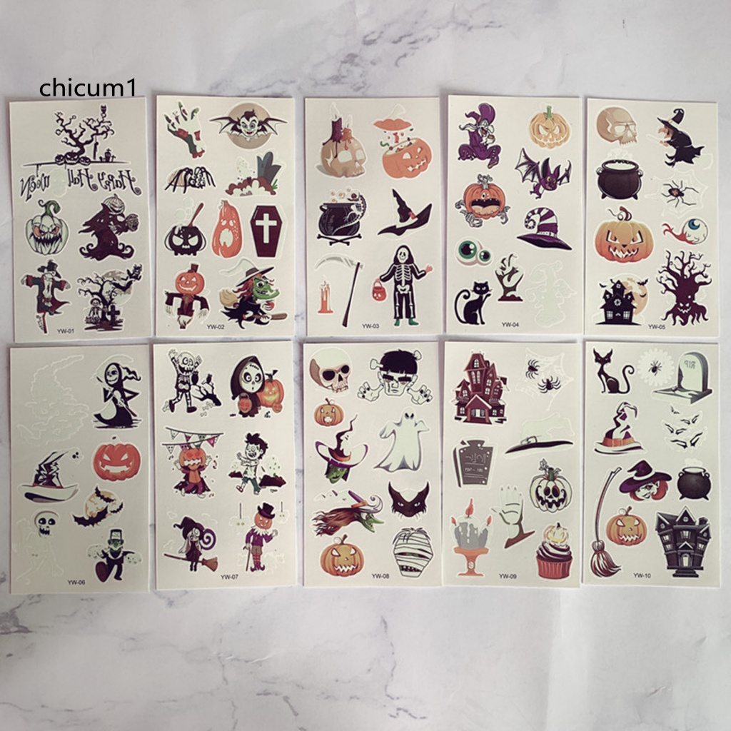 Hình Xăm Dán Chủ Đề Halloween Độc Đáo Cho Bé