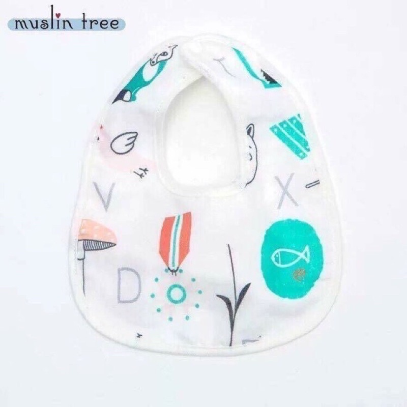 Yếm sợi tre Muslin tree BIB siêu thấm cho bé