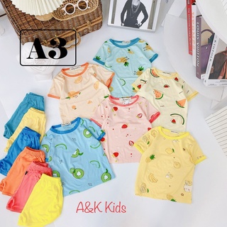 Bộ cọc tay quần vác ,thun lạnh minky mom mịn mát in hoạt hình cho bé trai , gái size 8-30kg M A3