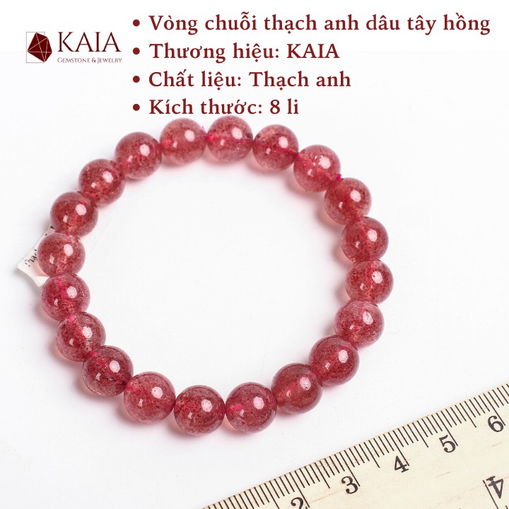 KAIA - Vòng hạt phong thủy cho người mệnh thổ - mệnh hỏa - VCHDT0013