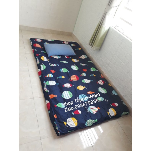 Áo Ga Bao Nệm chần bông ,Nệm Topper (có kéo khóa, ảnh thật, đủ size)