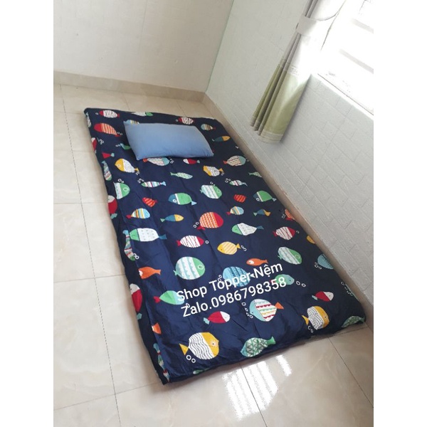 Nệm TOPPER mẫu đĩa bay/Nệm trải sàn ngủ gấp gọn (size 1m6 & 1m8)