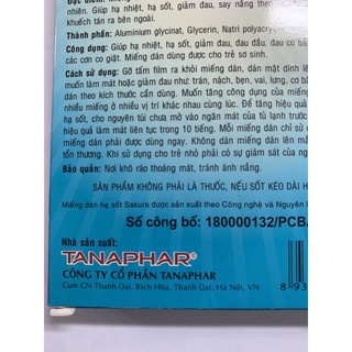 Dán hạ sốt Sakura hộp 6 miếng