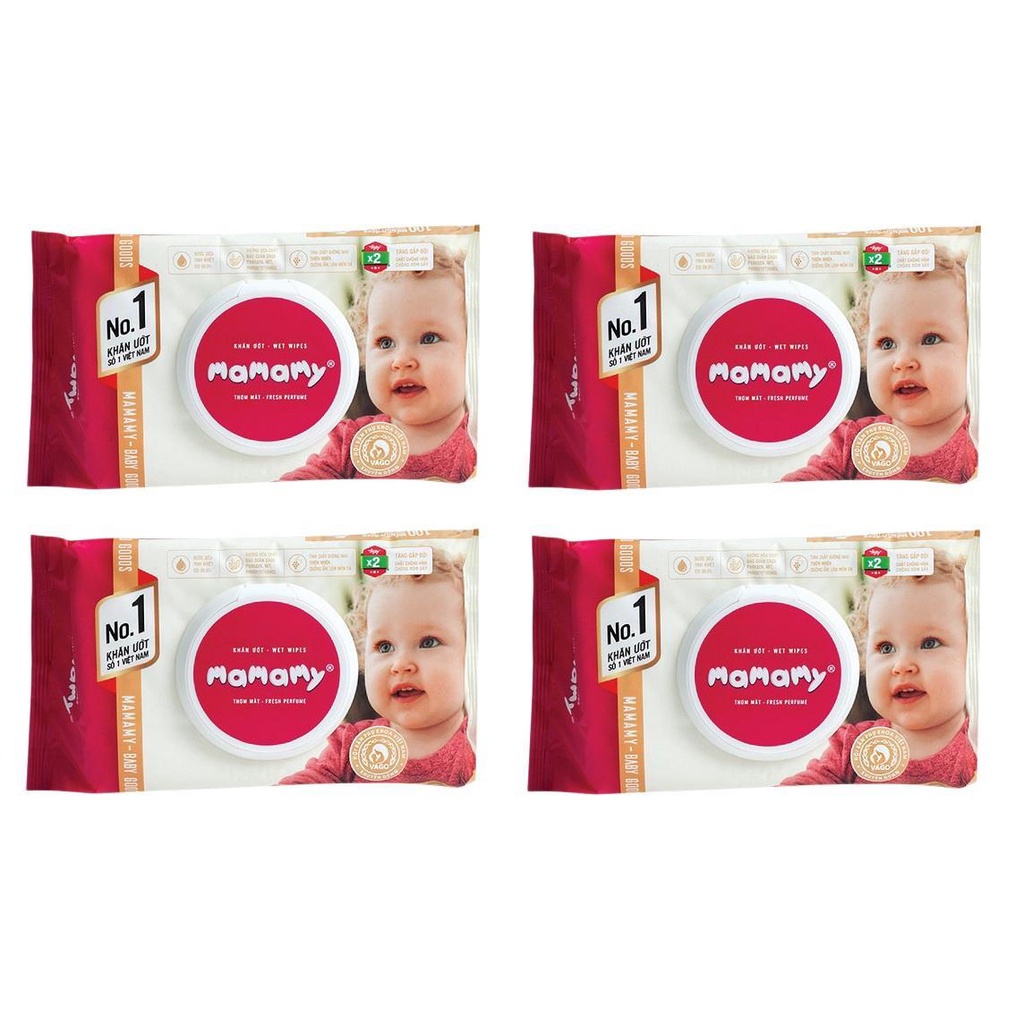 Giấy ướt MAMAMY Wet Wipes 30 Miếng - 80 miếng