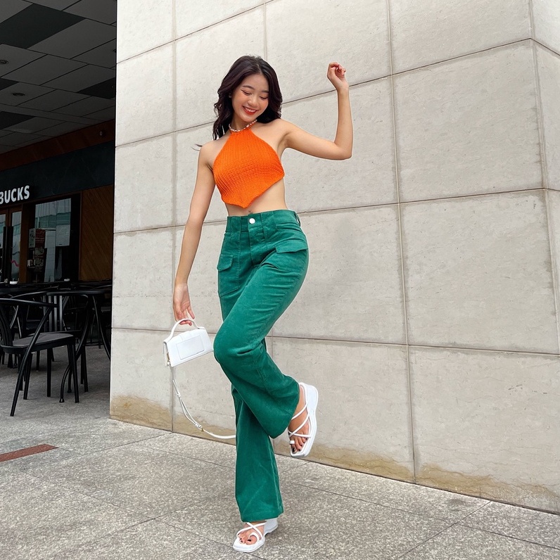 Áo yếm nữ hai lớp TOPTIFY kiểu lai tim cổ yếm cột dây Step Aside Top AC41