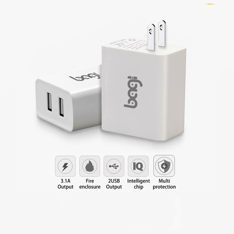 Củ sạc nhanh 2 USB sạc nhanh với chíp BGPower CE- M23